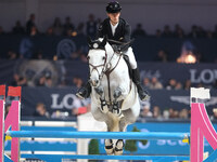 Kevin Jochems rides Camilla Van de Helle during the CSI5*-W Longines FEI Jumping World Cup 2024 Grand Prix presented by KASK at Pala Fimauto...