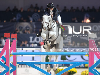 Peder Fredricson rides Catch me Not S during the CSI5*-W Longines FEI Jumping World Cup 2024 Grand Prix presented by KASK at Pala Fimauto in...