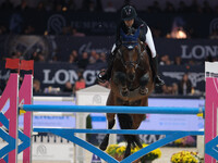 Jeanne Sadran rides Dexter de Kerglenn during the CSI5*-W Longines FEI Jumping World Cup 2024 Grand Prix presented by KASK, at Pala Fimauto...