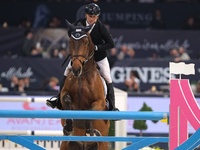 Paolo Paini rides Casal Dorato during the CSI5*-W Longines FEI Jumping World Cup 2024 Grand Prix presented by KASK at Pala Fimauto in Verona...