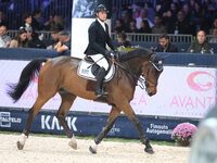 Paolo Paini rides Casal Dorato during the CSI5*-W Longines FEI Jumping World Cup 2024 Grand Prix presented by KASK at Pala Fimauto in Verona...