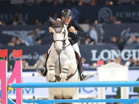 Philippe Rozier rides Dirty Sweet during the CSI5*-W Longines FEI Jumping World Cup 2024 Grand Prix presented by KASK at Pala Fimauto in Ver...