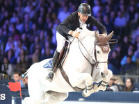 Philippe Rozier rides Dirty Sweet during the CSI5*-W Longines FEI Jumping World Cup 2024 Grand Prix presented by KASK at Pala Fimauto in Ver...