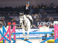 Philippe Rozier rides Dirty Sweet during the CSI5*-W Longines FEI Jumping World Cup 2024 Grand Prix presented by KASK at Pala Fimauto in Ver...