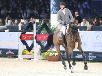 Andreas Schou rides Napoli vh Nederassenthof during the CSI5*-W Longines FEI Jumping World Cup 2024 Grand Prix presented by KASK at Pala Fim...