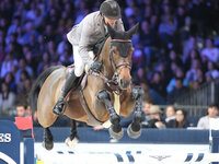 Andreas Schou rides Napoli vh Nederassenthof during the CSI5*-W Longines FEI Jumping World Cup 2024 Grand Prix presented by KASK at Pala Fim...