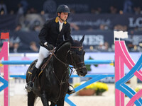 Lorenzo de Luca rides Curcuma Il Palazzetto during the CSI5*-W Longines FEI Jumping World Cup 2024 Grand Prix presented by KASK at Pala Fima...