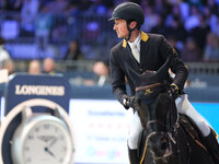 Lorenzo de Luca rides Curcuma Il Palazzetto during the CSI5*-W Longines FEI Jumping World Cup 2024 Grand Prix presented by KASK at Pala Fima...