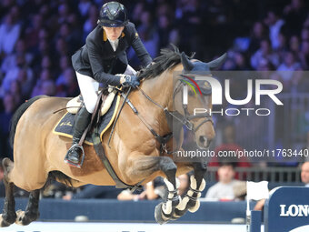 Edwina Tops-Alexander rides Fellow Castlefield during the CSI5*-W Longines FEI Jumping World Cup 2024 Grand Prix presented by KASK, at Pala...