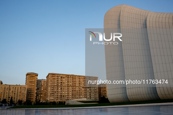 HeydarAliyev Centre is seen in Baku, the capital of Azerbaijan on November 10, 2024. 