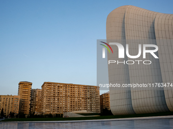 HeydarAliyev Centre is seen in Baku, the capital of Azerbaijan on November 10, 2024. (