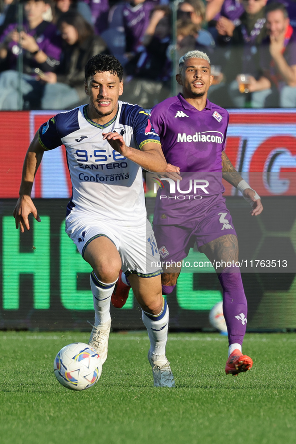 Abdou Harroui of Hellas Verona FC controls the ball during  the Italian Serie A football match between ACF Fiorentina and Hellas Verona FC ,...