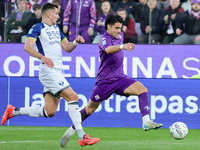 Riccardo Sottil of ACF Fiorentina controls the ball during the Italian Serie A football match between ACF Fiorentina and Hellas Verona FC ,o...