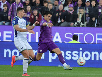 Riccardo Sottil of ACF Fiorentina controls the ball during the Italian Serie A football match between ACF Fiorentina and Hellas Verona FC ,o...