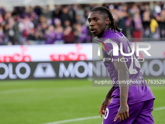 Moise Kean of ACF Fiorentina during the Italian Serie A football match between ACF Fiorentina and Hellas Verona FC ,on November 10 , 2024 at...