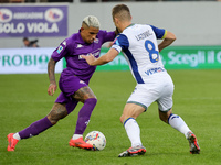 Domilson Cordeiro Dos Santos Dodo of ACF Fiorentina and Darko Lazovic of Hellas Verona FC ,battle for the ball during the Italian Serie A fo...