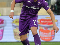 Riccardo Sottil of ACF Fiorentina controls the ball during the Italian Serie A football match between ACF Fiorentina and Hellas Verona FC ,o...