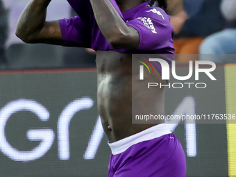 Moise Kean of ACF Fiorentina during the Italian Serie A football match between ACF Fiorentina and Hellas Verona FC ,on November 10 , 2024 at...