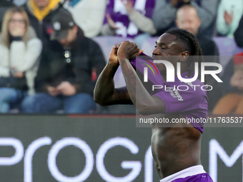 Moise Kean of ACF Fiorentina during the Italian Serie A football match between ACF Fiorentina and Hellas Verona FC ,on November 10 , 2024 at...