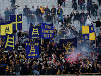 Supporters of Hellas Verona FC during  the Italian Serie A football match between ACF Fiorentina and Hellas Verona FC ,on November 10 , 2024...