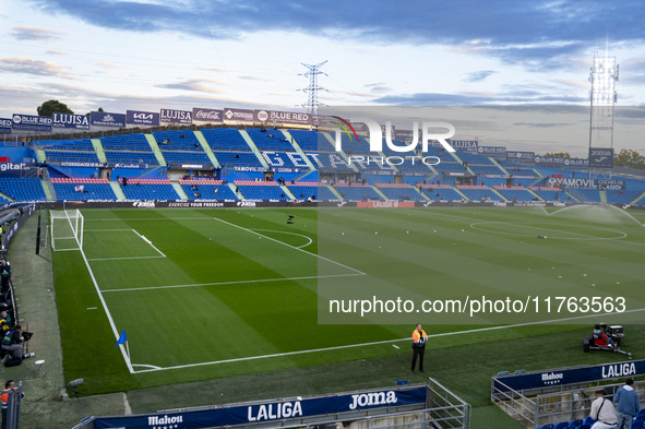 A general view of the stadium before the La Liga EA Sports 2024/25 football match between Getafe CF and Girona FC at Estadio Coliseum in Get...