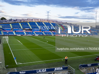 A general view of the stadium before the La Liga EA Sports 2024/25 football match between Getafe CF and Girona FC at Estadio Coliseum in Get...