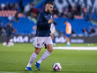 David Lopez of Girona FC warms up during the La Liga EA Sports 2024/25 football match between Getafe CF and Girona FC at Estadio Coliseum in...