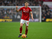 Ryan Yates of Nottingham Forest gestures during the Premier League match between Nottingham Forest and Newcastle United at the City Ground i...