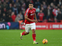 Murillo of Nottingham Forest looks for options during the Premier League match between Nottingham Forest and Newcastle United at the City Gr...