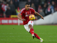 Murillo of Nottingham Forest crosses the ball during the Premier League match between Nottingham Forest and Newcastle United at the City Gro...