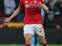 Ryan Yates of Nottingham Forest plays during the Premier League match between Nottingham Forest and Newcastle United at the City Ground in N...