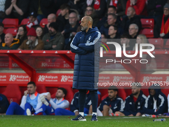 Nuno Espirito Santo, Nottingham Forest head coach, looks on during the Premier League match between Nottingham Forest and Newcastle United a...