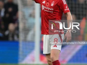 Elliott Anderson of Nottingham Forest gestures during the Premier League match between Nottingham Forest and Newcastle United at the City Gr...