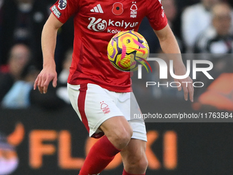 James Ward-Prowse of Nottingham Forest plays during the Premier League match between Nottingham Forest and Newcastle United at the City Grou...