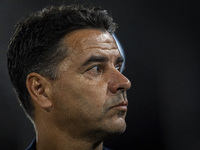 Miguel Angel Sanchez (Michel), head coach of Girona FC, is seen during the La Liga EA Sports 2024/25 football match between Getafe CF and Gi...