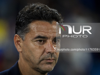 Miguel Angel Sanchez (Michel), head coach of Girona FC, is seen during the La Liga EA Sports 2024/25 football match between Getafe CF and Gi...