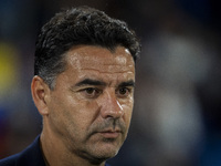 Miguel Angel Sanchez (Michel), head coach of Girona FC, is seen during the La Liga EA Sports 2024/25 football match between Getafe CF and Gi...