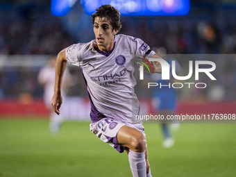 Bryan Gil of Girona FC is seen in action during the La Liga EA Sports 2024/25 football match between Getafe CF and Girona FC at Estadio Coli...