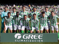 The team lines up for a photo before kickoff during the La Liga EA Sport match between Real Betis and RC Celta de Vigo at Benito Villamarin...