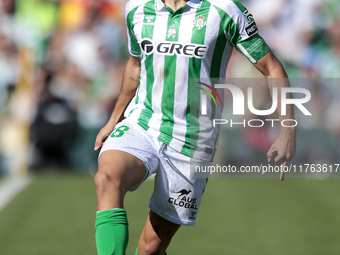 Pablo Fornals of Real Betis runs with the ball during the La Liga EA Sport match between Real Betis and RC Celta de Vigo at Benito Villamari...