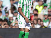 Natan Bernardo de Souza of Real Betis passes the ball during the La Liga EA Sport match between Real Betis and RC Celta de Vigo at Benito Vi...