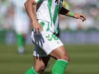 Vitor Roque of Real Betis runs with the ball during the La Liga EA Sport match between Real Betis and RC Celta de Vigo at Benito Villamarin...