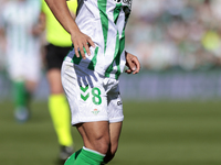 Vitor Roque of Real Betis runs with the ball during the La Liga EA Sport match between Real Betis and RC Celta de Vigo at Benito Villamarin...