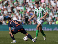 Sergi Altimira of Real Betis passes the ball during the La Liga EA Sport match between Real Betis and RC Celta de Vigo at Benito Villamarin...