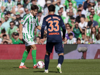 Ez Abde of Real Betis controls the ball during the La Liga EA Sport match between Real Betis and RC Celta de Vigo at Benito Villamarin in Se...