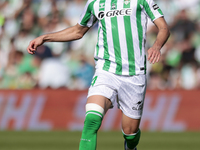 Johnny Cardoso of Real Betis runs with the ball during the La Liga EA Sport match between Real Betis and RC Celta de Vigo at Benito Villamar...