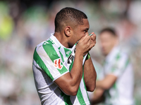 Vitor Roque of Real Betis celebrates a goal during the La Liga EA Sport match between Real Betis and RC Celta de Vigo at Benito Villamarin i...