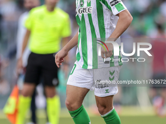 Ez Abde of Real Betis runs with the ball during the La Liga EA Sport match between Real Betis and RC Celta de Vigo at Benito Villamarin in S...