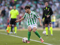 Ez Abde of Real Betis controls the ball during the La Liga EA Sport match between Real Betis and RC Celta de Vigo at Benito Villamarin in Se...