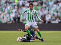 Iker Losada of Real Betis battles for the ball during the La Liga EA Sport match between Real Betis and RC Celta de Vigo at Benito Villamari...